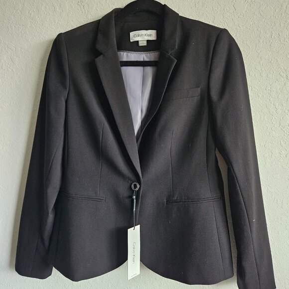 Calvin Klein black women's suit jacket - NEW with tags - Picture 1 of 4